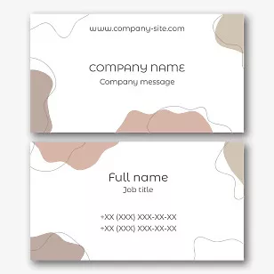 Abstract corporate business card template