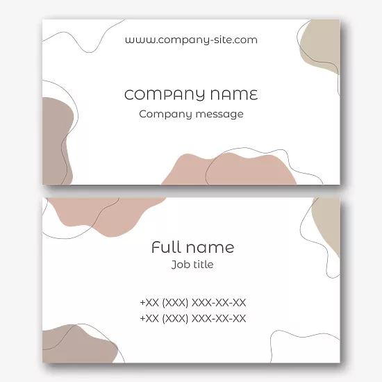 Abstract corporate business card template