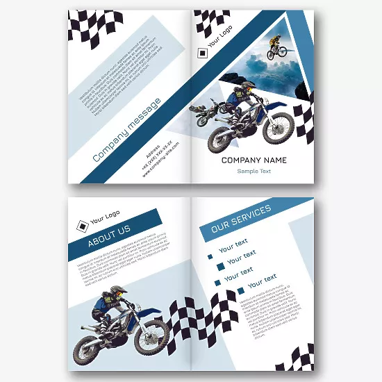 Sports Motorcycle Club booklet template