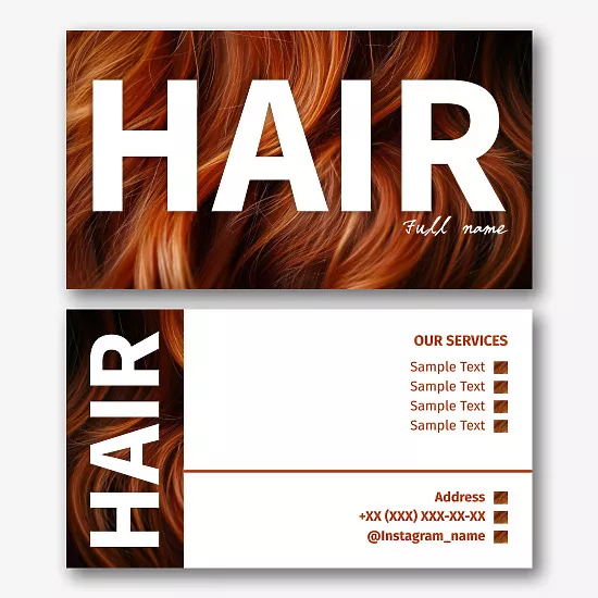 Hairdresser's business card template