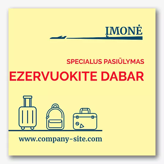 Kelionių operatoriaus reklamjuostės šablonas