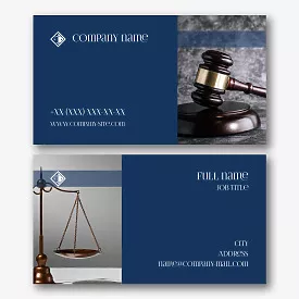 Business card template of a law firm 