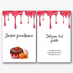 Konditerijos Popieriaus Maišelio Šablonas