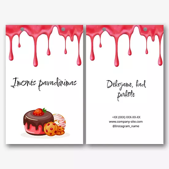 Konditerijos Popieriaus Maišelio Šablonas