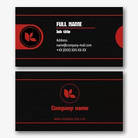 Universal Dark business card template