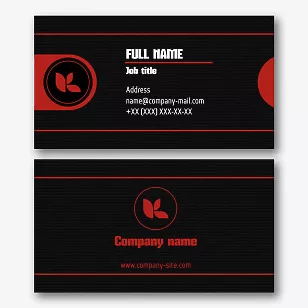 Universal Dark business card template