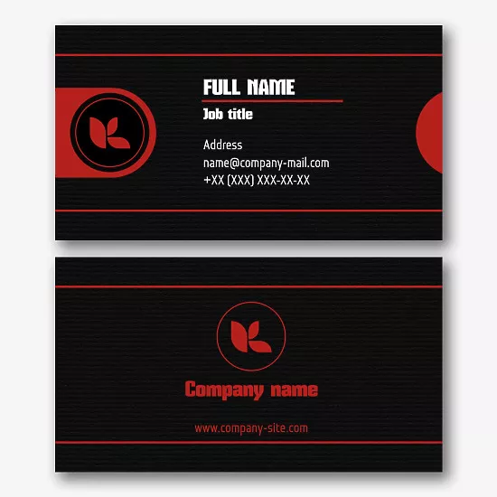 Universal Dark business card template