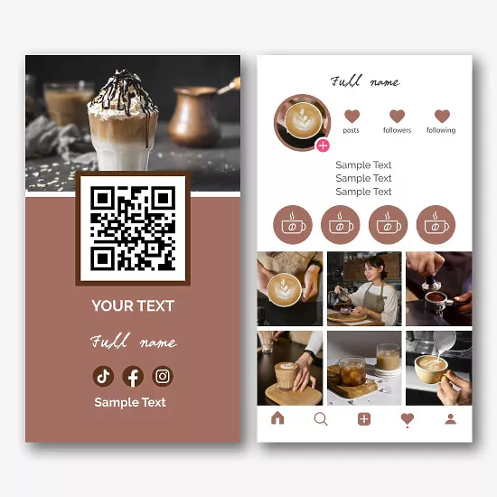 Barista business card template