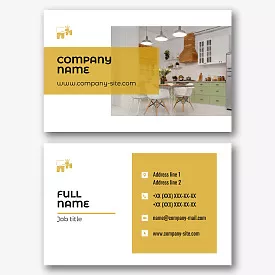 Interior decorator's business card template