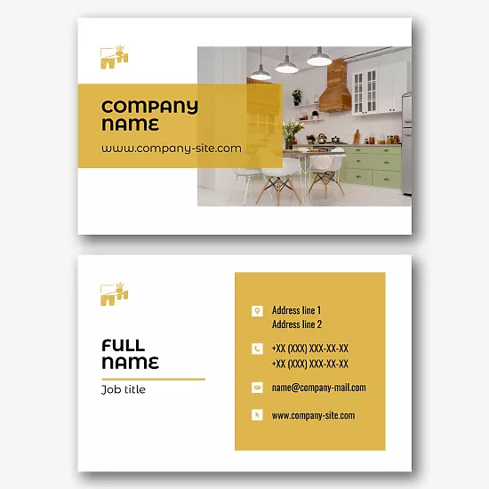 Interior decorator's business card template