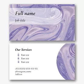 Abstract business card template of a manicure master