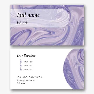Abstract business card template of a manicure master