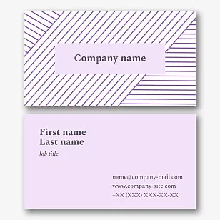 Template for a simple abstract business card