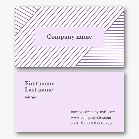 Template for a simple abstract business card