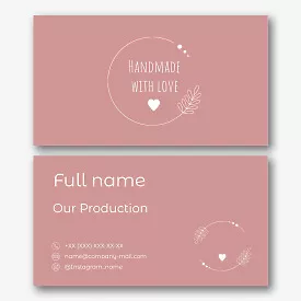 Handmade store business card template