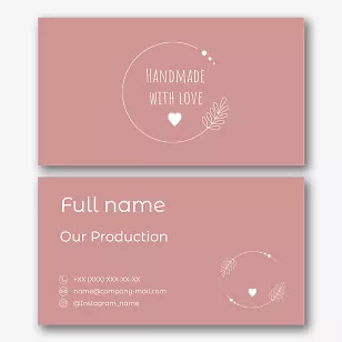 Handmade store business card template