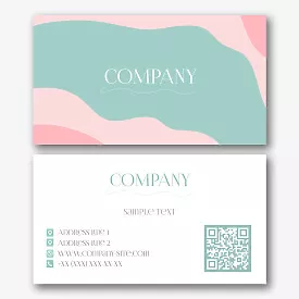 Elegant business card template with abstract background