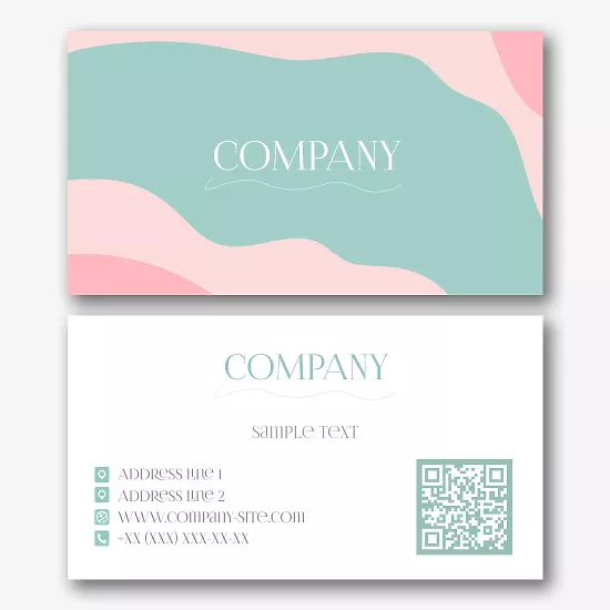 Elegant business card template with abstract background