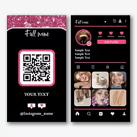 Online cosmetics store business card template