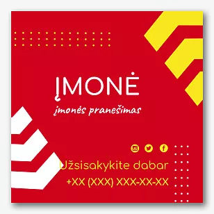 Reklaminės juostos šablonas