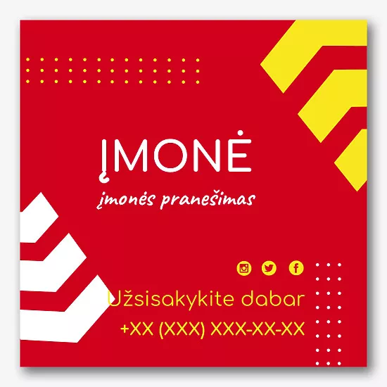 Reklaminės juostos šablonas