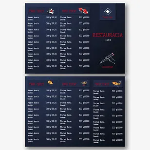 Szablon menu restauracji azjatyckiej