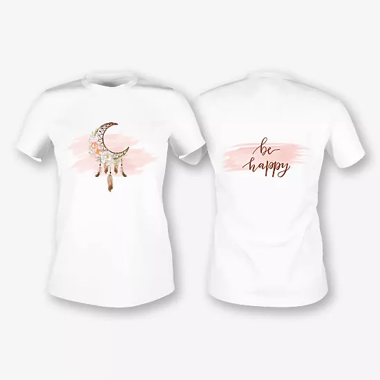 Be happy Printed T-shirt Template