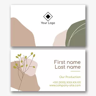 Cosmetics store business card template
