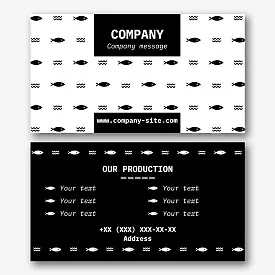 Fishing shop business card template
