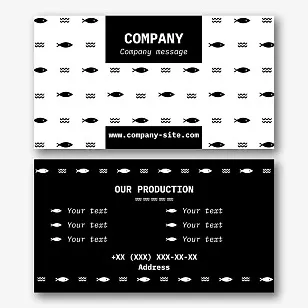 Fishing shop business card template