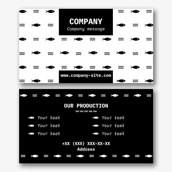Fishing shop business card template