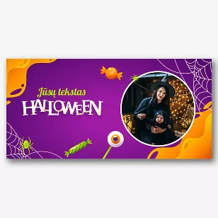 Puodelio šablonas Helovino šventei