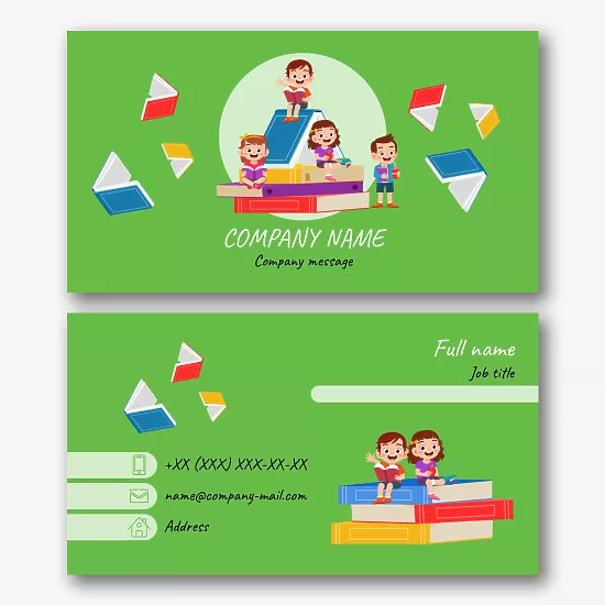 Private Elementary School Business Card Template