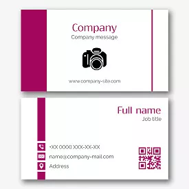 Photo store business card template