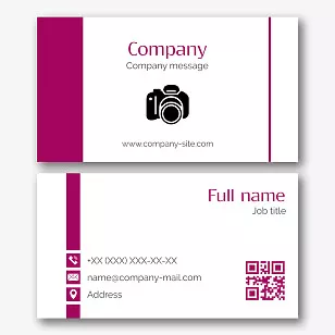 Photo store business card template