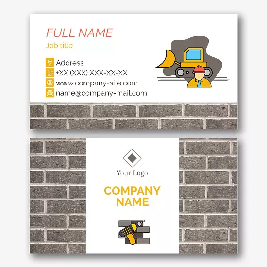 Builder's business card template