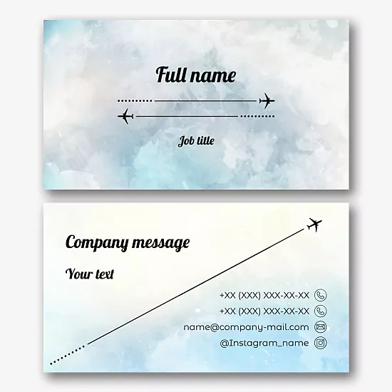 Airline business card template