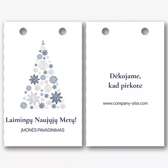 Popierinio maišelio šablonas su snaigėmis