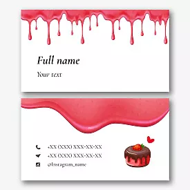 Confectionery business card template