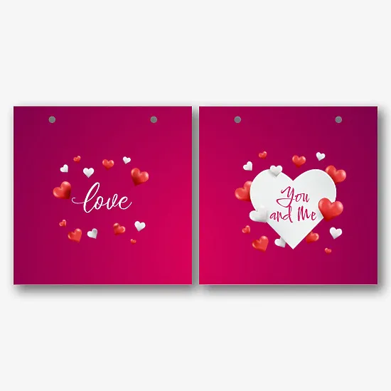 Paper bag template for Valentine's Day