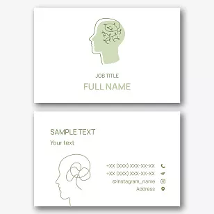 Psychologist's business card template