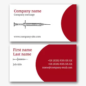 Blood Donation Center business card template
