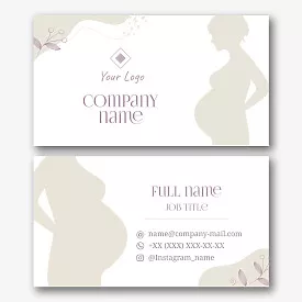 Gynecologist's business card template