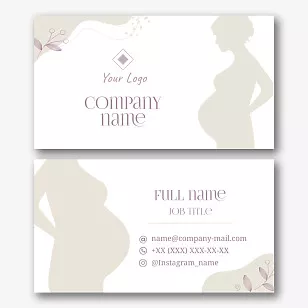 Gynecologist's business card template