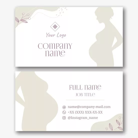 Gynecologist's business card template