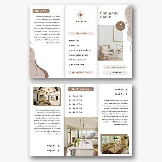 Furniture salon booklet template
