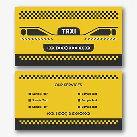 Taxi driver's business card template 