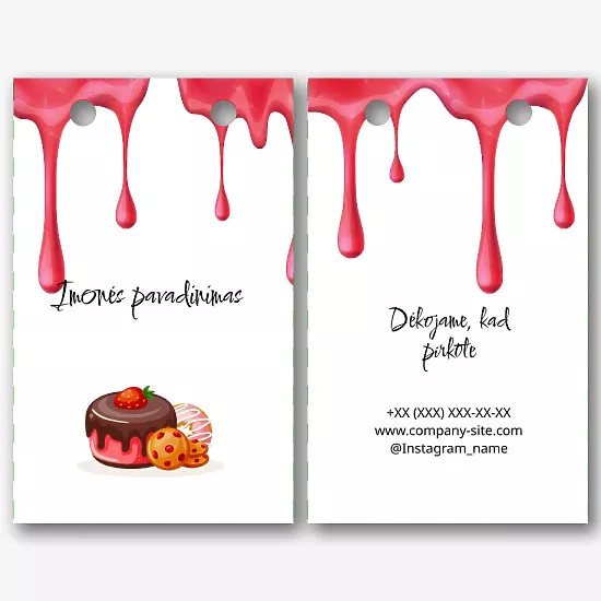 Konditerijos Popieriaus Maišelio Šablonas