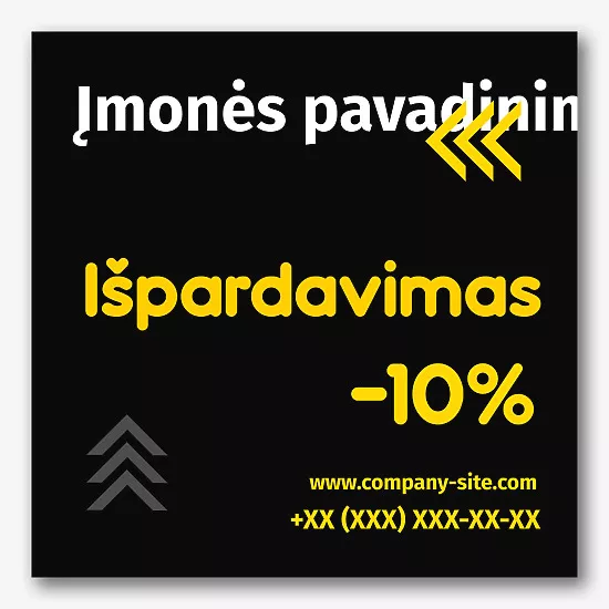 Reklaminės juostos šablonas