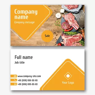 Restaurant business card template